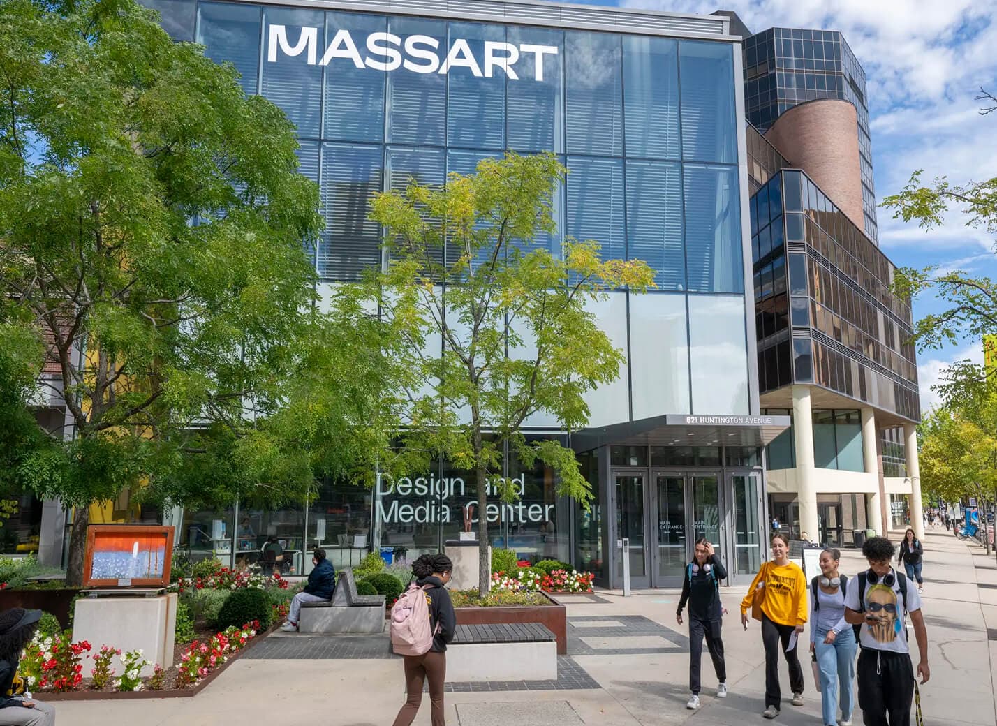Exterior of the Massachusetts College of Art and Design building in Boston.
